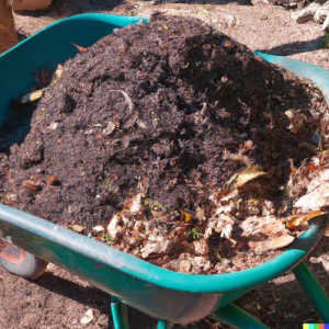 Abono organico compost carretilla