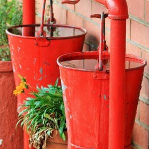 Calderos con agua