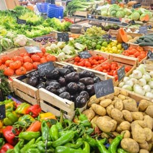 Hortalizas en el mercado