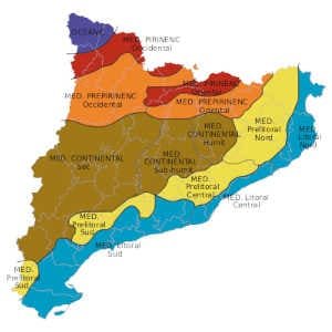Mapa climas cataluna